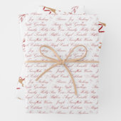 Weihnachtssortiment Roter Glitzer Geschenkpapier Set (Beispiel)