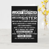 Weihnachtsspaß für Bruder von Schwester 1  Karte (Gelbe Blume)