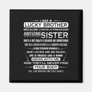 Weihnachtsspaß für Bruder von Schwester 1 Magnet