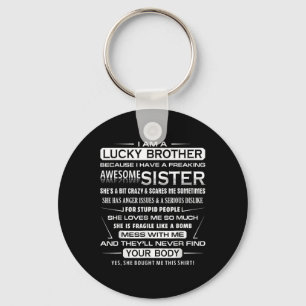 Weihnachtsspaß für Bruder von Schwester 1 Schlüsselanhänger