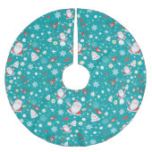 Weihnachtsspaß Polyester Weihnachtsbaumdecke (Vorderseite)