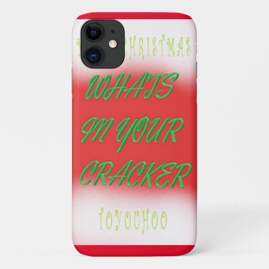 Weihnachtsspass rot-grün weiß mit Text Case-Mate iPhone Hülle (Rückseite)