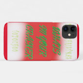 Weihnachtsspass rot-grün weiß mit Text Case-Mate iPhone Hülle (Rückseite (Horizontal))