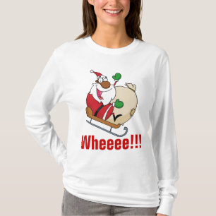 Weihnachtsspaß Schwarzer Weihnachtsmann beim Schli T-Shirt