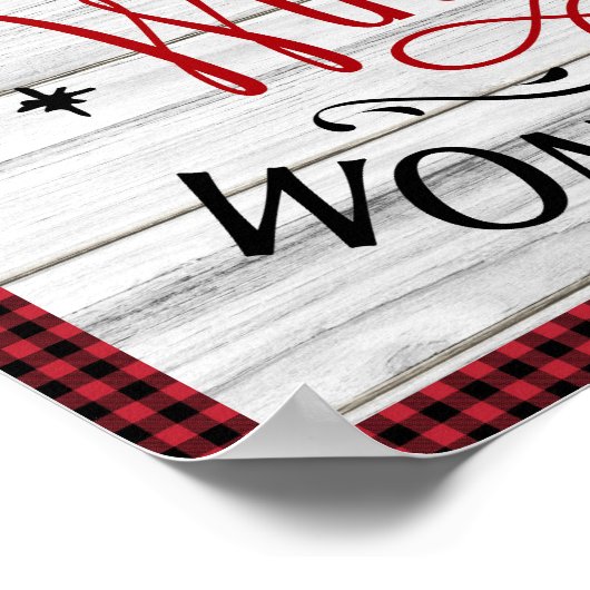 Weihnachtsspaziergang im Winter Wunderland W Poste Poster (Ecke)