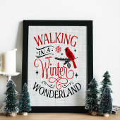 Weihnachtsspaziergänge in einem Winterwunderland Poster