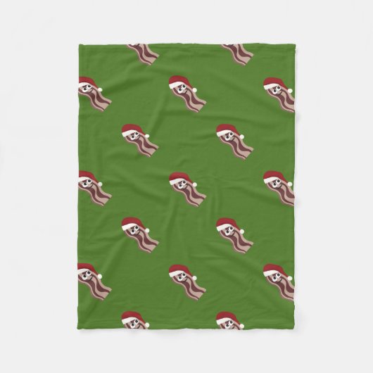 Weihnachtsspeck Fleecedecke (Vorderseite)