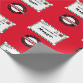 Weihnachtsspeziallieferung mit Kindername Geschenkpapier (Ecke)