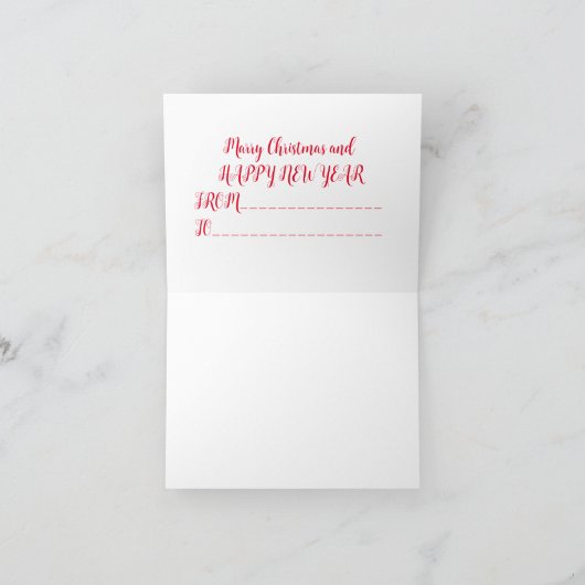 Weihnachtsspeziallieferung vom Weihnachtsmann Dankeskarte (Innenseite)