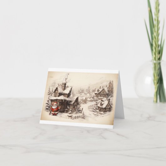 Weihnachtsspeziallieferung vom Weihnachtsmann Dankeskarte (Vorderseite)