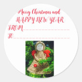 Weihnachtsspeziallieferung vom Weihnachtsmann Runder Aufkleber (Vorderseite)