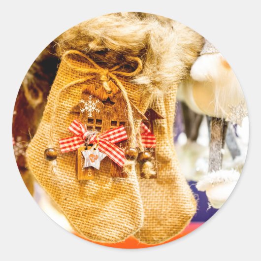 Weihnachtsspeziallieferung vom Weihnachtsmann Runder Aufkleber (Vorderseite)