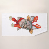 Weihnachtssphynx Badehandtuch (Badehandtuch)