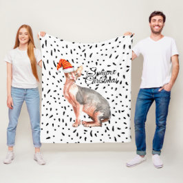 Weihnachtssphynx Fleecedecke