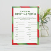 Weihnachtsspiel - nicht bearbeitbar - einladung (Stehend Vorderseite)