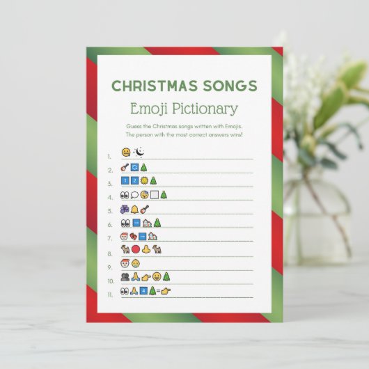 Weihnachtsspiel - nicht bearbeitbar - einladung (Stehend Vorderseite)