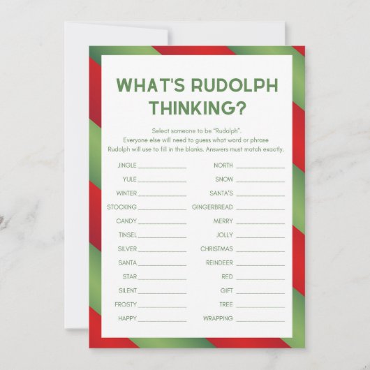 Weihnachtsspiel - nicht bearbeitbar - einladung (Vorderseite)