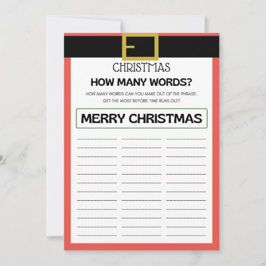 Weihnachtsspiel - Nicht bestellbar - Einladung (Vorderseite)