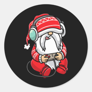 Weihnachtsspiel Weihnachtsvideospiel 1 Runder Aufkleber