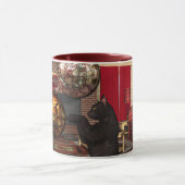 Weihnachtsspiele Black Cat Kitty Tasse (Zentrum)