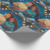 Weihnachtsspiele Nacht - Weihnachtswrapping Paper Geschenkpapier (Ecke)