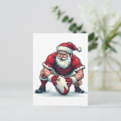 Weihnachtsspielerin Ankündigungspostkarte (Stehend Vorderseite)