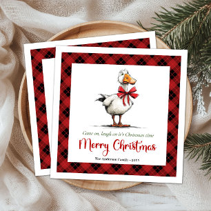 Weihnachtsspielerische Gans Launenhaft Minimal Nap Serviette