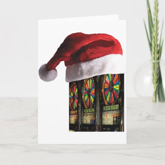 Weihnachtsspielmaschinen Feiertagskarte (Vorderseite)