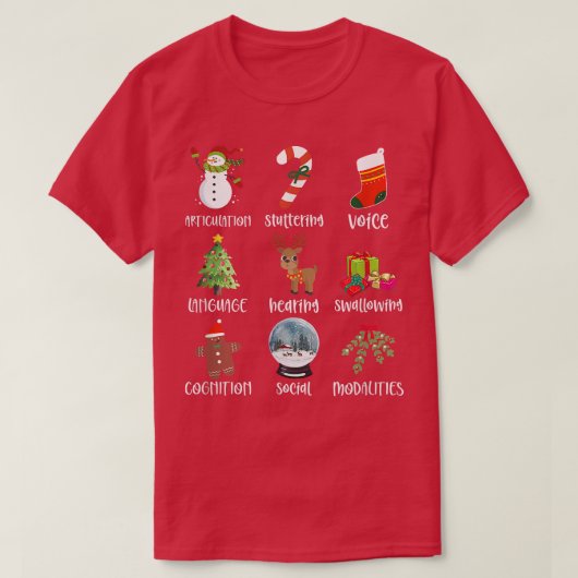 Weihnachtsspielraum SLP-Sprache Pa T-Shirt (Design vorne)