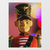 Weihnachtsspielsoldat Figur SlipperyJoe Gay pri Fensteraufkleber (Blatt)