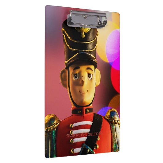Weihnachtsspielsoldat Figur SlipperyJoe Gay pri Klemmbrett (Rechts)