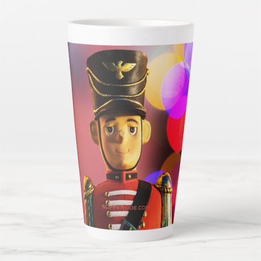 Weihnachtsspielsoldat Figur SlipperyJoe Gay pri Milchtasse (Vorderseite)