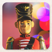 Weihnachtsspielsoldat Figur SlipperyJoe Gay pri Rechteckiger Pappuntersetzer (Vorderseite)