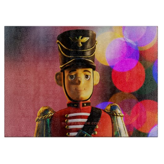 Weihnachtsspielsoldat Figur SlipperyJoe Gay pri Schneidebrett (Vorderseite)