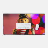 Weihnachtsspielsoldat Figur SlipperyJoe Gay pri Schreibtischunterlage (Tastatur & Maus)