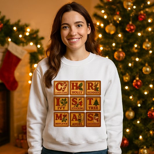 Weihnachtsspielzeug aus Holz Sweatshirt