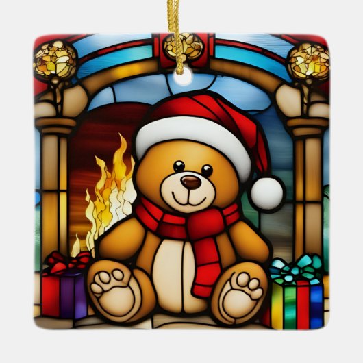 Weihnachtsspielzeug Bärengebäck Imitate gestanzt G Keramikornament (Vorderseite)