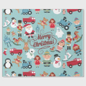 Weihnachtsspielzeug Elves Weihnachtswrapping Papie Geschenkpapier (Flach)