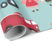 Weihnachtsspielzeug Elves Weihnachtswrapping Papie Geschenkpapier (Rolleneckpunkt)