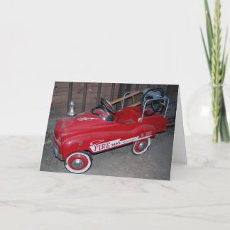 Weihnachtsspielzeug-Feuerwagen Wagon Feiertagskarte