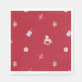 Weihnachtsspielzeug für Wasserfarben Serviette (Vorderseite)