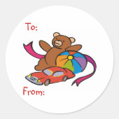 Weihnachtsspielzeug - Geschenkartikel Runder Aufkleber (Vorderseite)