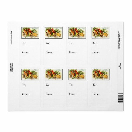 Weihnachtsspielzeug-Geschenkmarke (Vorne)