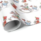 Weihnachtsspielzeug-Parade-Packpapier Geschenkpapier (Rolleneckpunkt)
