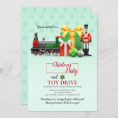 Weihnachtsspielzeug-Party Einladung (Vorne/Hinten)
