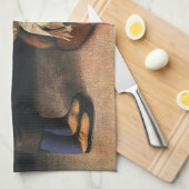 Weihnachtsspielzeug, Puppe und ein Teddybär Geschirrtuch (Viertel Falte)