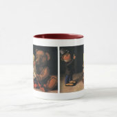 Weihnachtsspielzeug, Puppe und ein Teddybär Tasse (Zentrum)