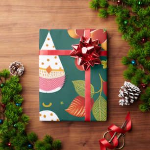 Weihnachtsspielzeug-Retro-Muster Geschenkpapier