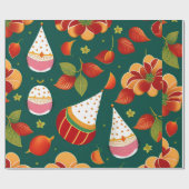 Weihnachtsspielzeug-Retro-Muster Geschenkpapier (Flach)