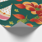 Weihnachtsspielzeug-Retro-Muster Geschenkpapier (Ecke)